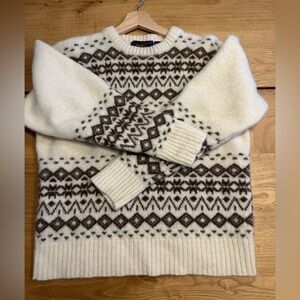 Vintage Wm H. Leishman Fair Isle Sweater 100% Shetland Wool